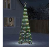 vidaXL Sapin de Noël à LED 688 LED colorées 300 cm, décoration de Noël, lumière LED, lumière de Noël extérieure, cône de 358071