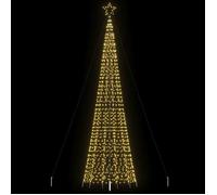 vidaXL Sapin de Noël à LED 1534 LED – 500 cm, blanc chaud, avec piquets