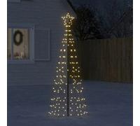 vidaXL Arbre de Noël lumineux avec piquets 220 LED blanc chaud 180 cm