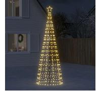 vidaXL Sapin de Noël 300 cm avec 570 LED blanc chaud et piquets