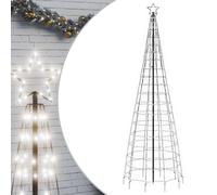 vidaXL Sapin de Noël à LED avec Pointes, 570 LED Blanc Froid, 300 cm, extérieur, cône Lumineux