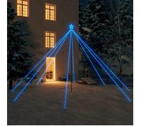 vidaXL Sapin de Noël à LED Int/Extérieur 800 LED bleues 5 m, cascade de Noël, lumière de Noël extérieure, lumières de Noël 328753