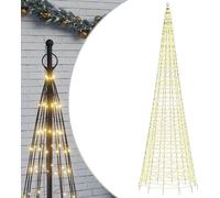 vidaXL Arbre de Noël lumineux sur mât de drapeau 1534 LED blanc 500 cm