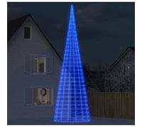 vidaXL Arbre de Noël lumineux sur mât de drapeau 3000 LED bleu 800 cm