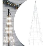 Arbre de Noël lumineux sur mât de drapeau 550 LED blanc 300 cm Blanc froid G