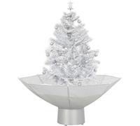vidaXL Sapin de Noël à neige avec pied de parasol blanc 75 cm