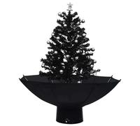 vidaXL Sapin de Noël à neige avec pied de parasol noir 75 cm PVC