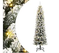 vidaXL Sapin de Noël artificiel 150 cm floqué - 150 LED, réaliste