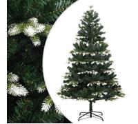 vidaXL Sapin de Noël artificiel à charnières avec neige floquée 180 cm 356757