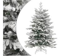 vidaXL Sapin de Noël artificiel à charnières avec neige floquée 180 cm