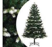 vidaXL Sapin de Noël artificiel à charnières avec neige floquée 240 cm 356759 Vert G