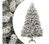 vidaXL Sapin de Noël artificiel à charnières avec neige floquée 270 cm 357796