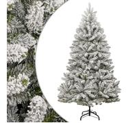 vidaXL Sapin de Noël artificiel à charnières avec neige floquée 300 cm