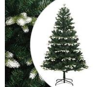 vidaXL Sapin de Noël artificiel à charnières avec neige floquée 180 cm