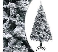 VIDAXL Sapin de No?l artificiel ¿¿ flocons de neige Vert 120 cm PVC