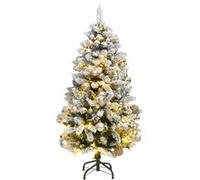 vidaXL Sapin de Noël artificiel articulé 150 LED et boules 120 cm