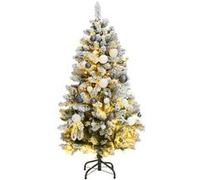 vidaXL Sapin de Noël artificiel articulé 150 LED et boules 150 cm