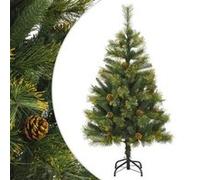 vidaXL Sapin de Noël artificiel articulé avec pommes de pin et aiguilles de pin 150 cm