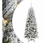 vidaXL Sapin de Noël Artificiel avec 150 LED avec Support Blanc 150 cm, Sapins Modernes, déco Cone pour Les fêtes, lumières LED Flexibles, alimenté par USB, décor Festif intérieur