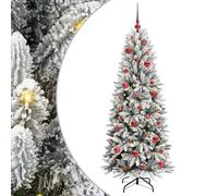 vidaXL Sapin de Noël Artificiel avec 150 LED avec Support Blanc 150 cm, Sapins Modernes, déco Cone pour Les fêtes, lumières LED Flexibles, alimenté par USB, décor Festif intérieur