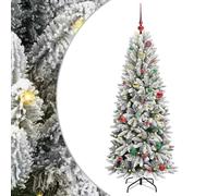 vidaXL Sapin de Noël Artificiel avec 150 LED avec Support Blanc 150 cm, Sapins Modernes, déco Cone pour Les fêtes, lumières LED Flexibles, alimenté par USB, décor Festif intérieur