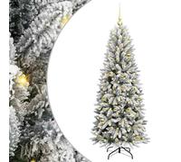 vidaXL Sapin de Noël Artificiel avec 150 LED avec Support Blanc 150 cm, Sapins Modernes, déco Cone pour Les fêtes, lumières LED Flexibles, alimenté par USB, décor Festif intérieur