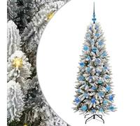 vidaXL Sapin de Noël Artificiel avec 150 LED avec Support Blanc 150 cm, Sapins Modernes, déco Cone pour Les fêtes, lumières LED Flexibles, alimenté par USB, décor Festif intérieur