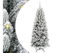 vidaXL Sapin de Noël Artificiel avec 150 LED avec Support Blanc 150 cm, Sapins Modernes, déco Cone pour Les fêtes, lumières LED Flexibles, alimenté par USB, décor Festif intérieur