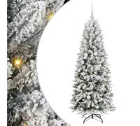 vidaXL Sapin de Noël Artificiel avec 150 LED avec Support Blanc 150 cm, Sapins Modernes, déco Cone pour Les fêtes, lumières LED Flexibles, alimenté par USB, décor Festif intérieur