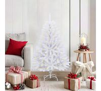 vidaXL Sapin de Noël artificiel avec 150 LED Blanc 120 cm PVC et métal
