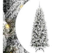 vidaXL Sapin de Noël Artificiel avec 300 LED avec Support Blanc 180 cm, Sapins Modernes, déco Cone pour Les fêtes, lumières LED Flexibles, alimenté par USB, décor Festif intérieur