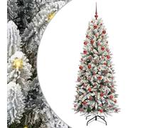 vidaXL Sapin de Noël Artificiel avec 300 LED avec Support Blanc 180 cm, Sapins Modernes, déco Cone pour Les fêtes, lumières LED Flexibles, alimenté par USB, décor Festif intérieur