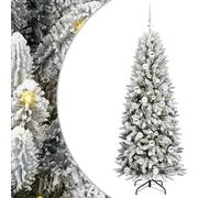 vidaXL Sapin de Noël Artificiel avec 300 LED avec Support Blanc 180 cm, Sapins Modernes, déco Cone pour Les fêtes, lumières LED Flexibles, alimenté par USB, décor Festif intérieur