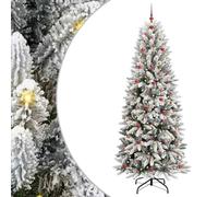 vidaXL Sapin de Noël Artificiel avec 300 LED avec Support Blanc 240 cm, Sapins Modernes, déco Cone pour Les fêtes, lumières LED Flexibles, alimenté par USB, décor Festif intérieur