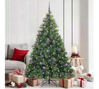 vidaXL Sapin de Noël artificiel avec 300 LED Vert 180 cm PE et PVC, Décor de salon, ornement en cône moderne pour chaque 3397789