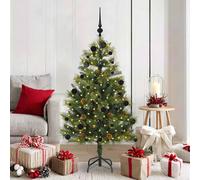 vidaXL Sapin de Noël artificiel avec branches pliables et cônes 150 cm