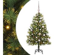vidaXL Sapin de Noël artificiel avec branches pliables et cônes 150 cm