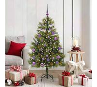 vidaXL Sapin de Noël artificiel avec branches pliables et cônes 150 cm