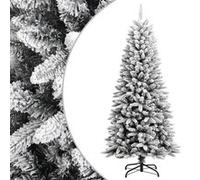 Sapin de Noël Artificiel avec Neige Floquée Arbre de Noël Décoration de Vacances Ornement de Noël Décoration de Fête Salon 150 cm PVC et PE