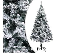 vidaXL Sapin de Noël artificiel avec neige floquée vert 150 cm PVC 320963