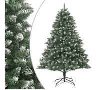 vidaXL Sapin de Noël artificiel avec support 210 cm PVC 345162