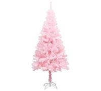 vidaXL Sapin de Noël Artificiel avec Support Arbre de Noël Décoration de Noël Jardin Patio Arrière-Cour Extérieur Salon Rose 120 cm PVC