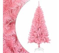 Sapin de Noël Artificiel avec Support Arbre de Noël Décoration de Noël Jardin Patio Arrière-cour Extérieur Salon Rose 120 cm PVC