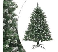 vidaXL Sapin de Noël Artificiel avec Support Arbre de Noël Décoration de Vacances Ornement de Noël Décoration de Fête Salon Intérieur 150 cm PVC 345160 Vert G