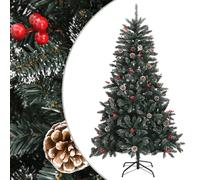 vidaXL Sapin de Noël artificiel avec support Vert 150 cm PVC Vert