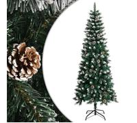 vidaXL Sapin de Noël artificiel avec support Vert 210 cm PVC345176
