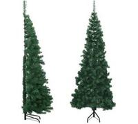vidaXL Sapin de Noël artificiel d'angle Vert 240 cm PVC 329166