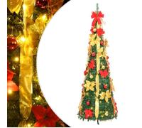 vidaXL Sapin de Noël artificiel escamotable 357760 – 50 LED vert 120 cm