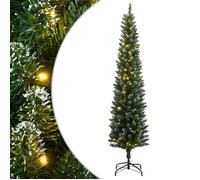 vidaXL Sapin de Noël artificiel 3315760 – mince 180 cm, 300 LED, réaliste – Vert