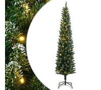 vidaXL Sapin de Noël artificiel 3315760 – mince 180 cm, 300 LED, réaliste – Vert